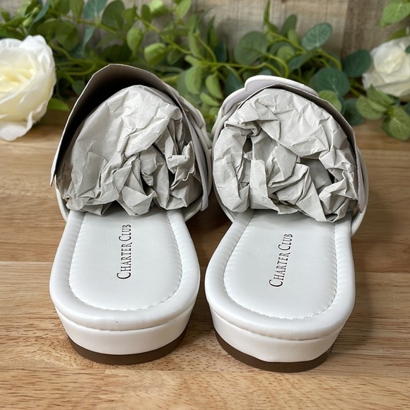 Charter Club White Ozella Flat Sandals - Picture 4 of 6